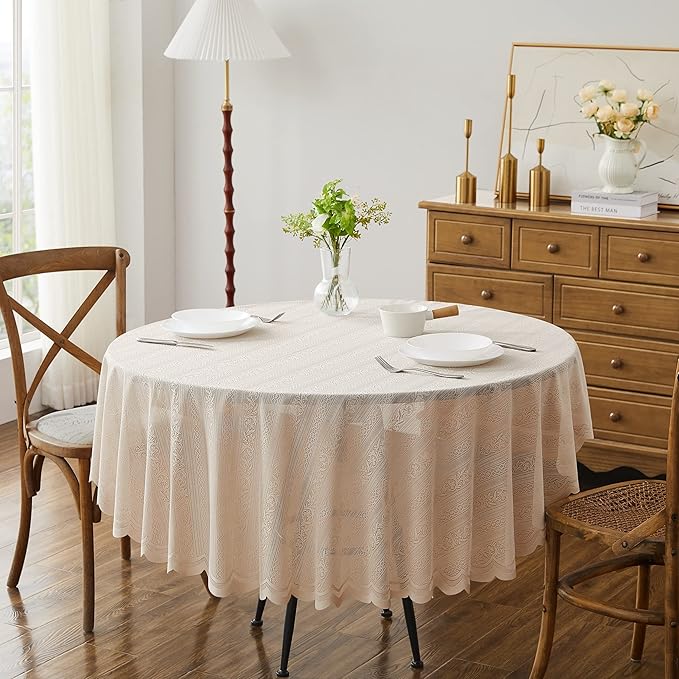LinenZone Round Lace Tablecloth by LinenZone