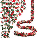 Miracliy 5 Pack 47 FT Fake Rose Vine Flowers Plants Artificial Flower Hanging by Miracliy