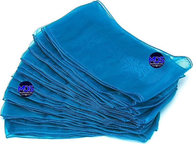 MDS Pack of 75 PCS Organza Chair Sashes Wider Dining Chair Bows Ribbon Tie Back - Image 6