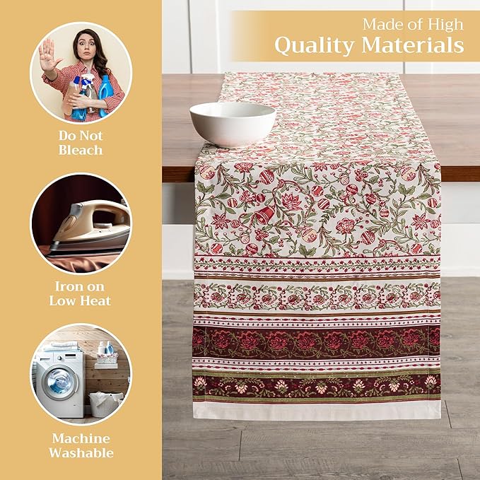 Maison d' Hermine Table Runner 100% Cotton Single Layer Table Runners 72 inches - Image 3
