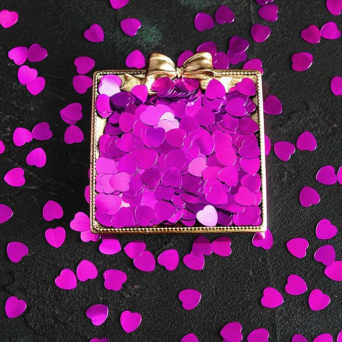 Hot Pink Love Heart Table Confetti - Image 3