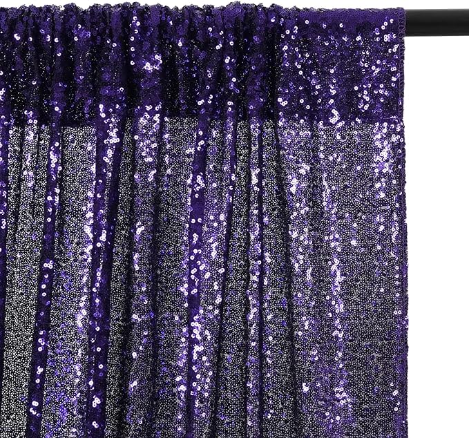 Poise3EHome Purple Sequin Backdrop, 10Ft x 10Ft Glitter Photography Background - Image 6