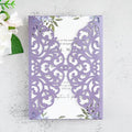 20Pcs Lilac Laser Cut Invitation Cards by FEIYI
