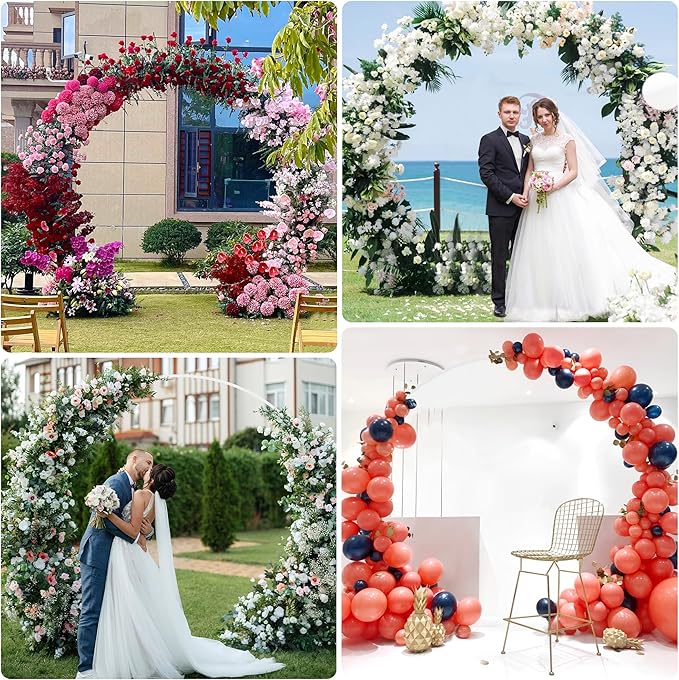 Wokceer Wedding Arch 8.5FT Round Backdrop Stand Metal Circle Balloon Arch Frame - Image 6