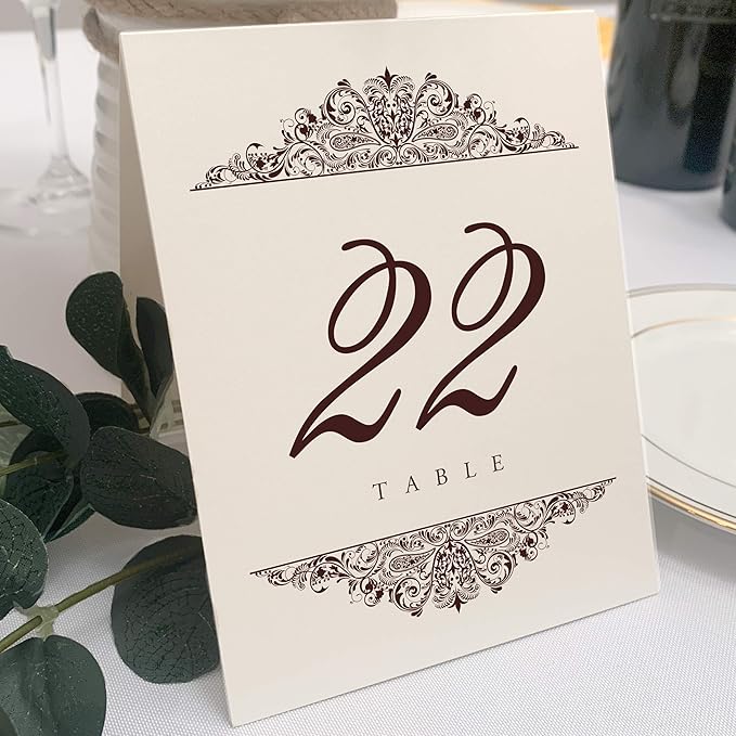 Paisley Wedding Table Numbers, Double Sided, Tent or Use in a Stand by DocumentsandDesigns