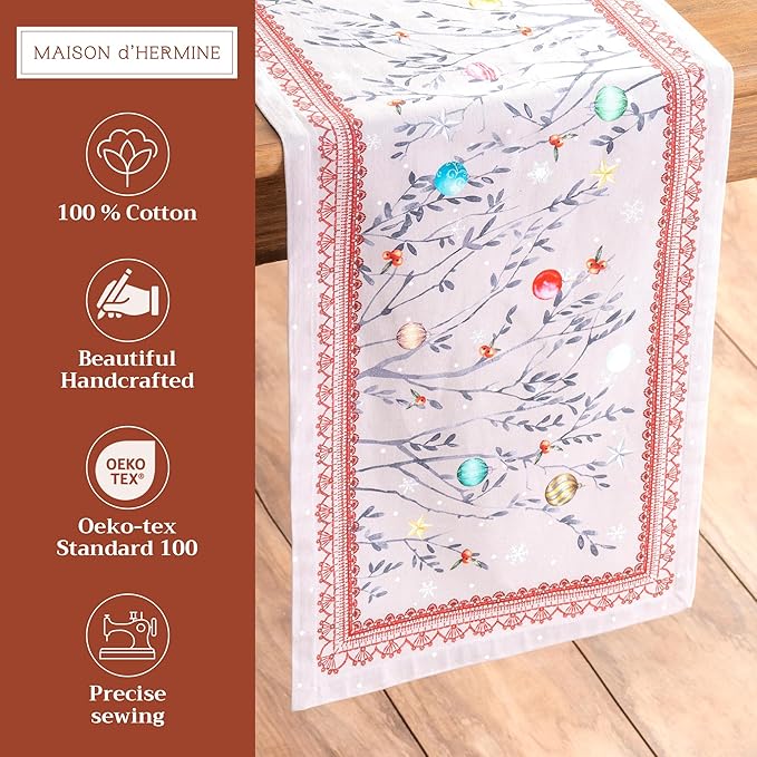 Maison d' Hermine Table Runner 100% Cotton Single Layer Table Runners 108 - Image 2
