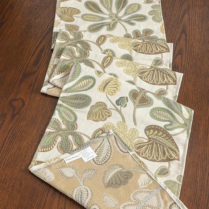 Mika Home Tropical Leaf Table Runner - Image 4