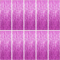 10 Pack Foil Curtain Backdrop Metallic Tinsel Foil Fringe Curtains Photo Booth by KEJ