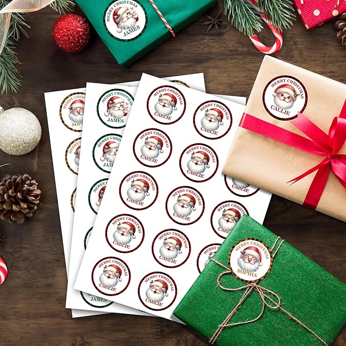 Personalized Christmas Stickers by calliemoment