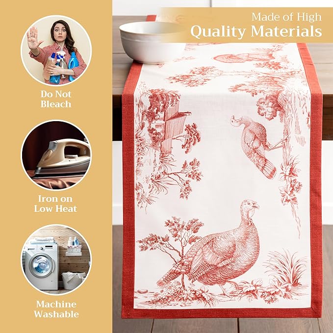 Maison d' Hermine Table Runner 100% Cotton Single Layer Table Runners 108 - Image 3