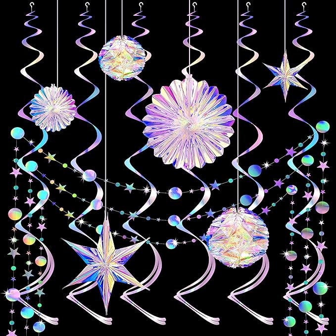 BTSD-home 29 Pcs Iridescent Party Decorations by BTSD-home