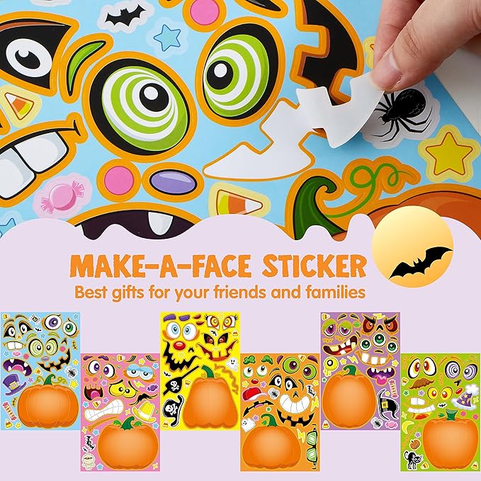 JOYIN 48 Pcs Halloween Pumpkin Stickers - Image 4