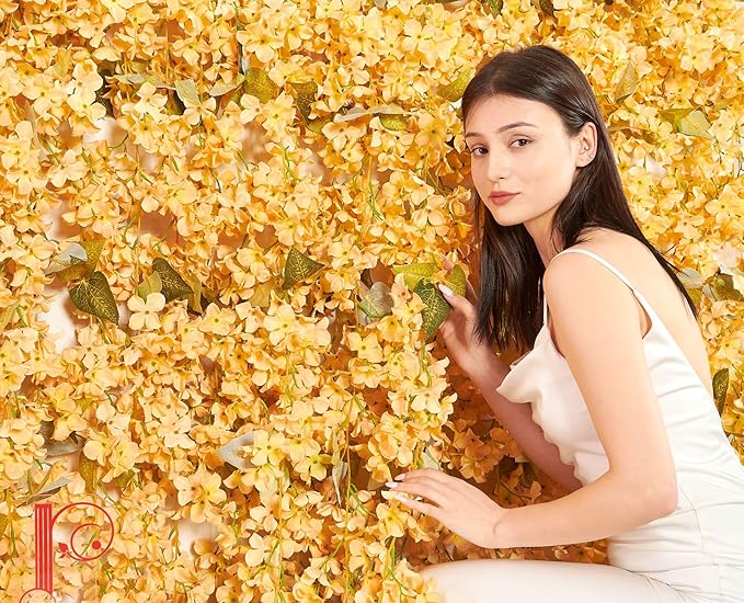 Flower Garland, Artificial Hydrangea Vine Flowers, Hanging Fake Hydrangeas Vine - Image 5