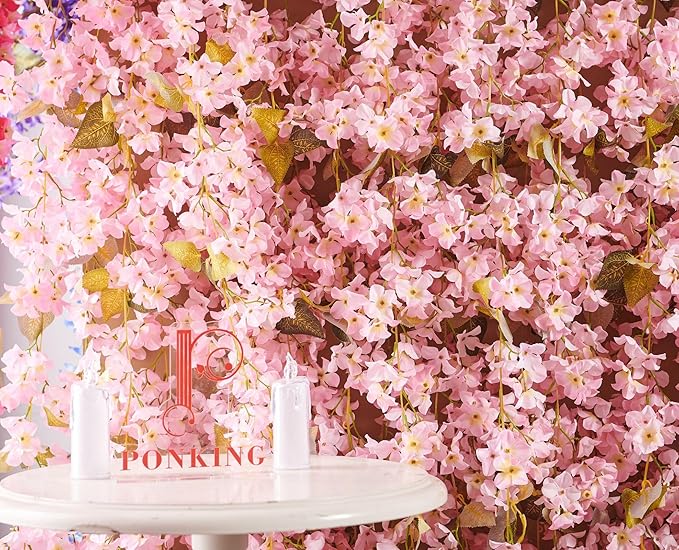 Flower Garland, Artificial Hydrangea Vine Flowers, Hanging Fake Hydrangeas Vine - Image 9