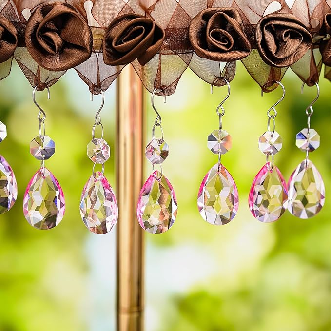 H&D HYALINE & DORA 3Inch Crystal Suncatcher Bauhinia Prisms Pendants 10Pcs - Image 2