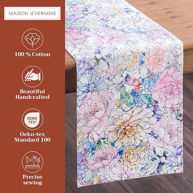 Maison d' Hermine Table Runner 100% Cotton Single Layer Table Runners 108 - Image 2