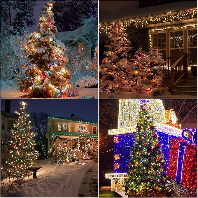 LAMPHOME 66ft Christmas Decorative Mini Lights, 200 LED Transparent Wire Fairy - Image 2