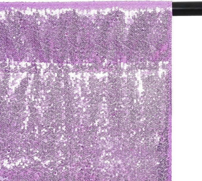 Poise3EHome 6Ft x 8Ft Lavender Sequin Backdrop, Glitter Thick Satin Sequin - Image 8