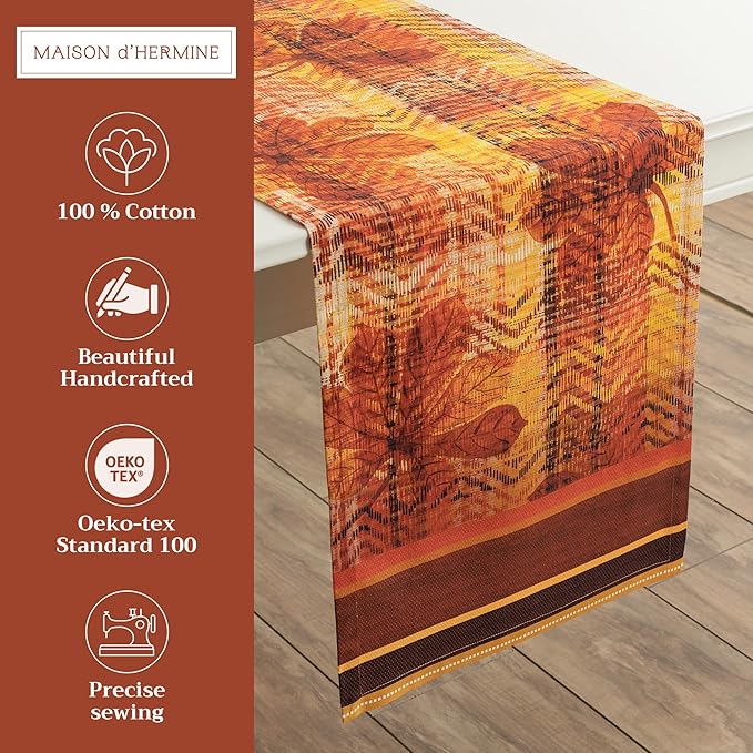 Maison d'Hermine Table Runner 100% Cotton Single Layer Table Runners 108 inches - Image 2