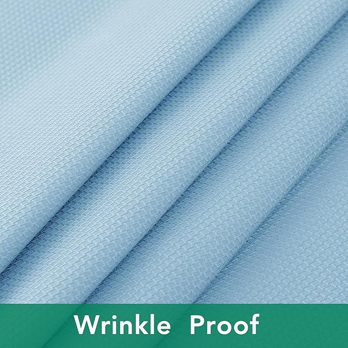 Biscaynebay Fabric Square Tablecloths 60x60 Inches, Light Blue Water Resistant - Image 8