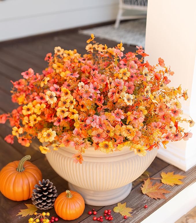 HyeFlora Artificial Fall Flowers Faux Mums by HyeFloraartificialflowers