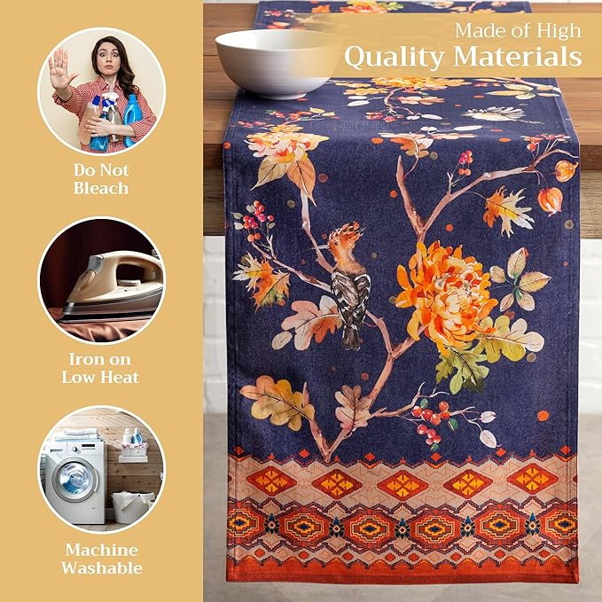 Maison d' Hermine Table Runner 100% Cotton Double Layer Table Runners 108 - Image 3