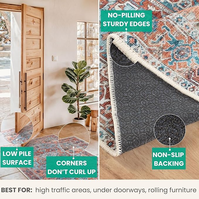 Bloom Rugs Washable Non-Slip 8' x 10' Rug - Image 3