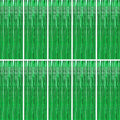 BTSD-home 10 Pack Green Foil Fringe Curtain, Metallic Photo Booth Backdrop by BTSD-home