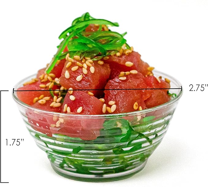 50 Pack 3 oz. Asian-Style Clear Mini Dessert Cups, Party Cups - Image 3
