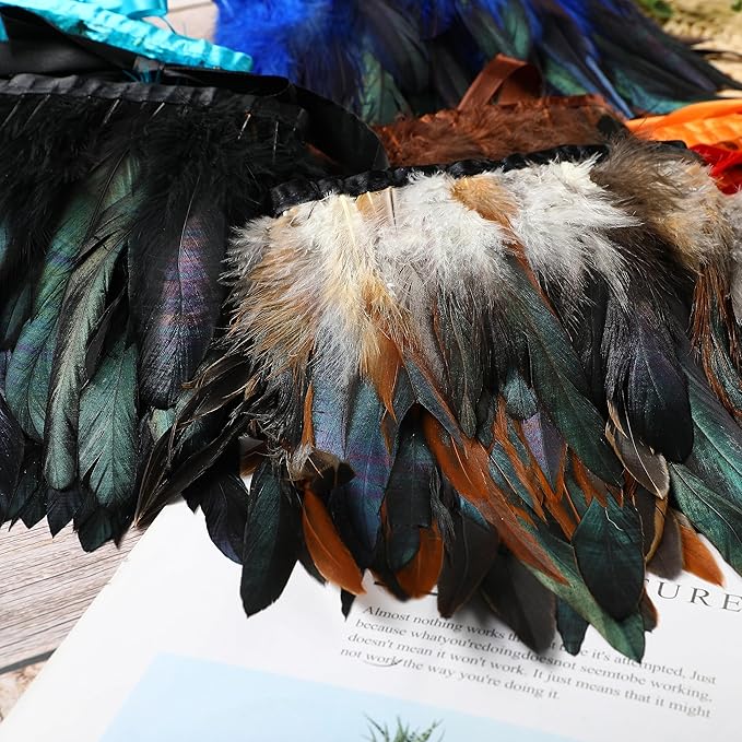 Holmgren Natural Rooster Feather Trim - Image 5
