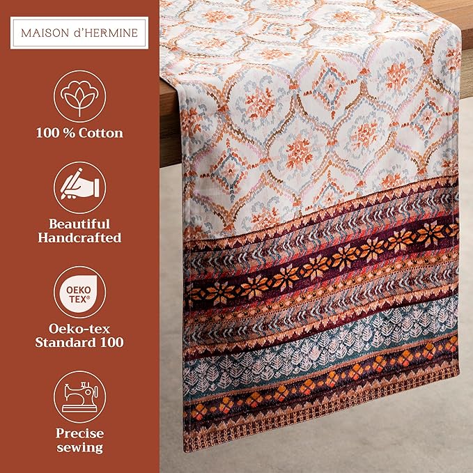 Maison d' Hermine Table Runner 100% Cotton Double Layer Table Runners 108 - Image 2