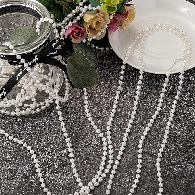 5mm Crafts Faux Pearl Beads Garland Pearl Bead Roll Strand of Pearls to - Image 7
