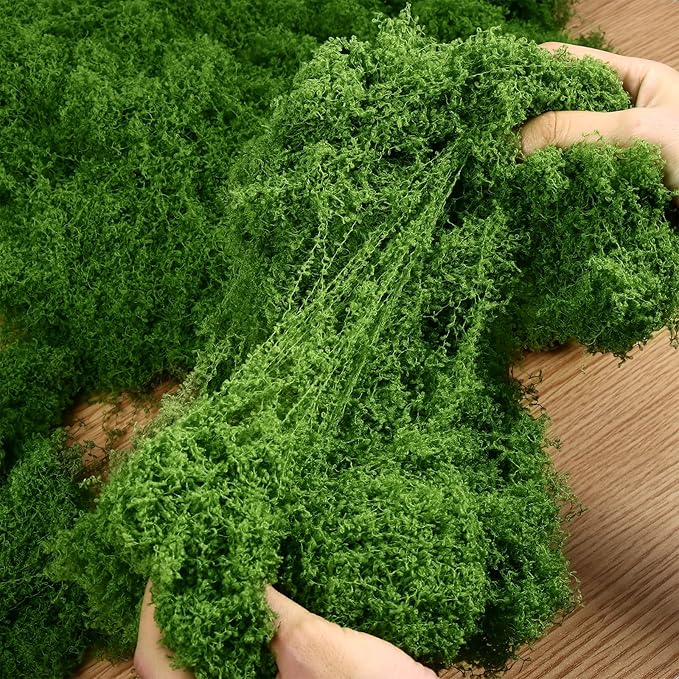 Draupnir Fake Green Moss for Plants Indoor, 5.3OZ Fake Moss for Crafts - Image 4