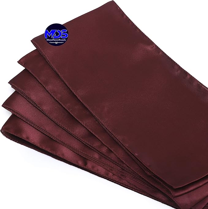MDS Pack of 25 PCS Satin Chair Sashes Charmeuse Sateen Dining Chair Bows Ribbon - Image 4