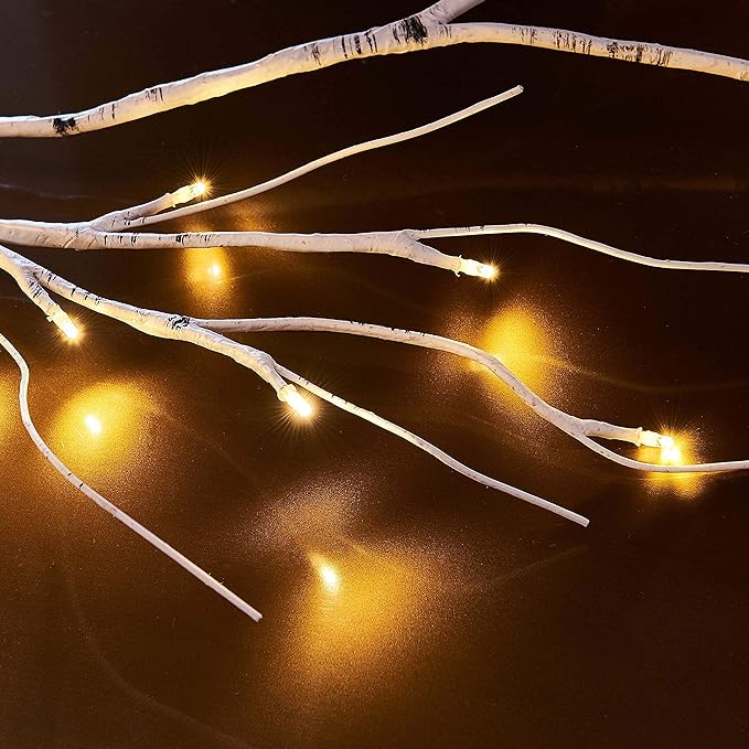 Hairui Birch Garland with Lights 6FT 48 LED Battery Operated, Lighted Twig Vine - Image 2