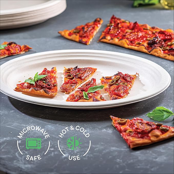 100% Compostable Oval Paper Plates - Image 4