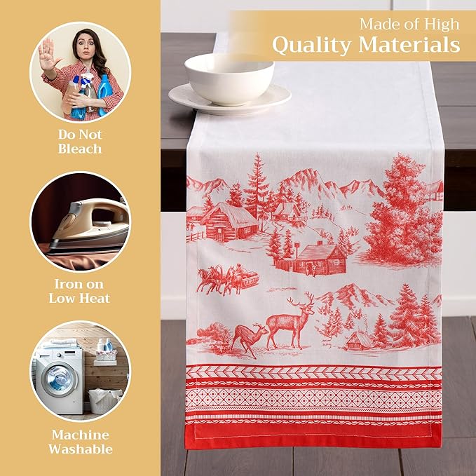 Maison d' Hermine Table Runner 100% Cotton Single Layer Table Runners 108 - Image 3