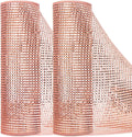 Ribbli 2 Rolls Rose Gold Mesh Ribbon, 10 inch x 30 feet Each Roll, Metallic by Ribbli