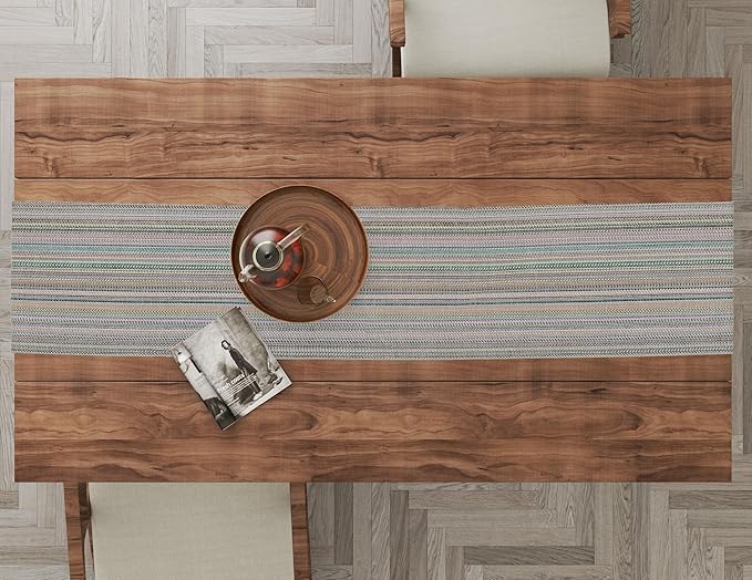 Ruvanti 100% Cotton Table Runner 108 Inches Long, Stain Resistant, Washable & - Image 5