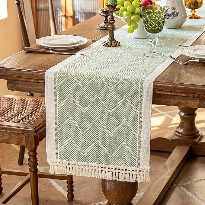 Table Runners 72 Inches Long Waterproof Boho Table Runner by UWWGKK