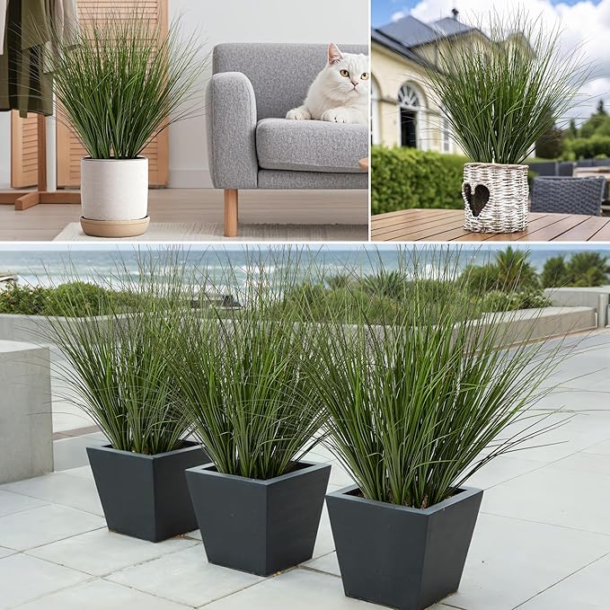 12PCS Fake Plants Artificial Wheat Grass Greenery Plastic Plants Fake Grass - Image 7