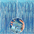Tinsel Foil Fringe Curtains Wavy Backdrop by BOMSI