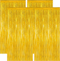 4 Pack 2025 Graduation Party Decorations, 3.28 x 7.05 Feet Gold Grad Curtains by ZATAYE