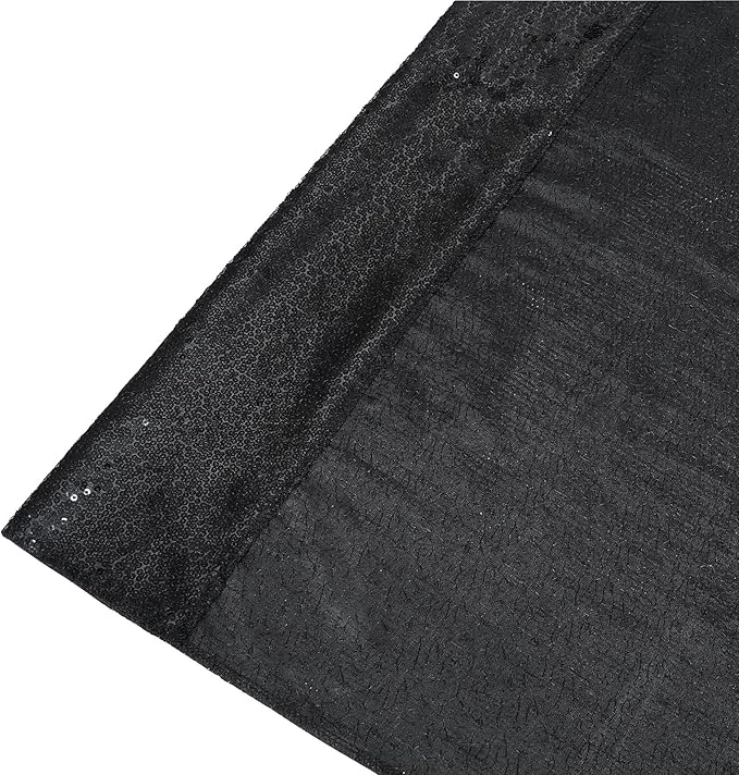Eternal Beauty Black Thick Sequin Backdrop, 10x10 Ft Halloween Glitter - Image 7