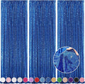 Glitter Backdrop Curtains Royal Blue Sequin Background 3 Packs 2FT x 8FT Sequin by QueenDream