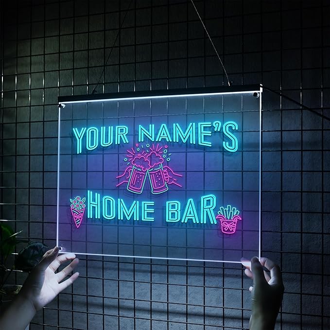 Personalized Home Bar Neon Sign LED Light Up Bar Wall Decor - Image 2