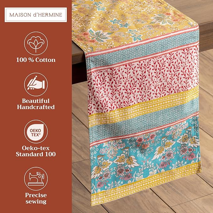 Maison d' Hermine Table Runner 100% Cotton Double Layer Table Runners 72 inches - Image 2