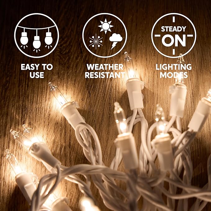 Joiedomi Christmas String Lights Indoor, 200 Mini Warm Fairy Light, 43FT - Image 5