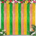 4 Pack Hawaiian Party Decorations, 3.28 FT x 7.05 FT Hawaii Tinsel Backdrop by ZATAYE