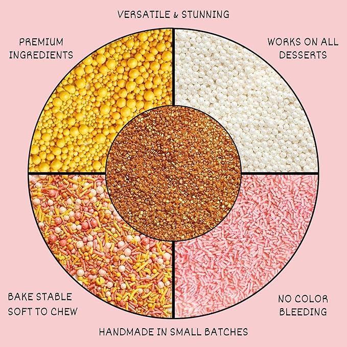 Confect Sprinkles – 5 Pack Assorted Cake Decorating Mix – Celebration Spring & - Image 6